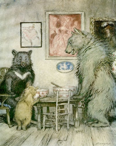 Trzy Niedźwiedzie autorstwa Arthur Rackham