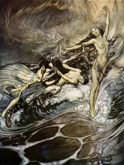 Zmierzch bogów Götterdämmerung autorstwa Arthur Rackham