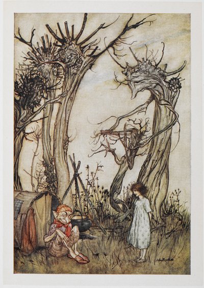Człowiek na pustyni autorstwa Arthur Rackham