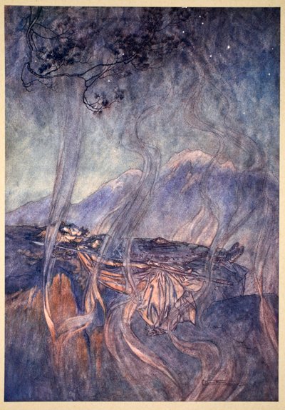 „Sen Brunhildy”, 1910. autorstwa Arthur Rackham