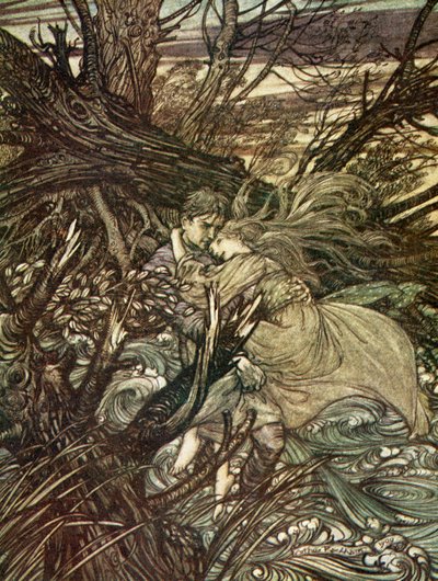 Undine autorstwa Friedricha de la Motte Fouque autorstwa Arthur Rackham
