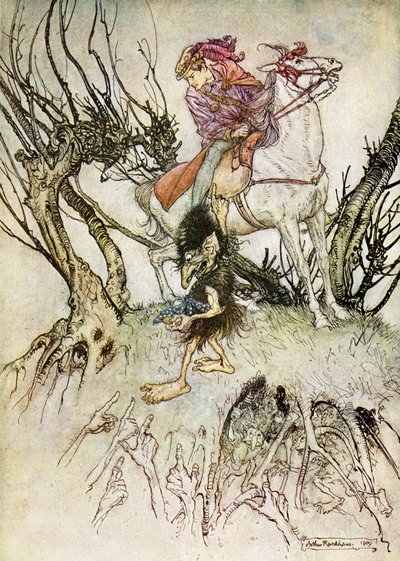 Undine autorstwa Friedricha de la Motte Fouque autorstwa Arthur Rackham