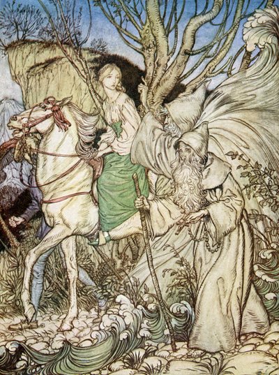 Undine autorstwa Friedricha de la Motte Fouque autorstwa Arthur Rackham