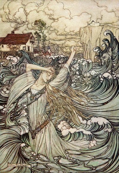 Undine autorstwa Friedricha de la Motte Fouque autorstwa Arthur Rackham