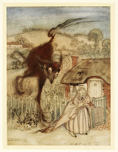 Dobrze! zachichotała, mam szczęście!, z English Fairy Tales, wyd. 1922 autorstwa Arthur Rackham