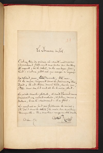 Le Dormeur du val autorstwa Arthur Rimbaud