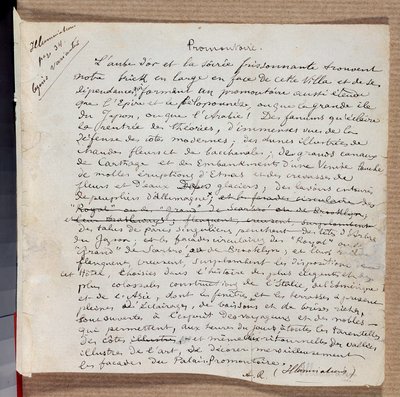 Rękopis wiersza „”Promonttoire”” Arthura Rimbaud autorstwa Arthur Rimbaud