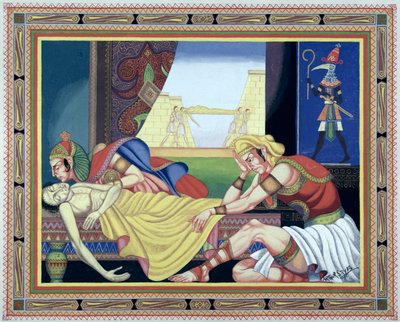Siódma plaga egipska autorstwa Arthur Szyk