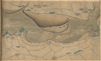 120 000. dostarczony. Zorientowany na północ do dołu. Relief pokazany obrazowo. Mapa obrazkowa. Zakup Hummela 1930, nr. 34. Pokazuje obszar wzdłuż rzeki Qiantang, zwłaszcza odcinek zatoki Hangzhou w prowincji Zhejiang. Dostępne również w Bibliotece ul autorstwa Arthur W. Hummel