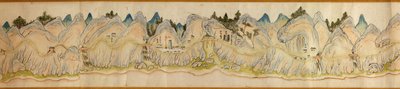 16 000. dostarczony. Zorientowany na północ w prawo. Relief pokazany obrazowo. Widok z lotu ptaka. Obejmuje rzekę Wei w Baoji Xian, Shanxi Sheng do Shu Dao na granicy Shanxi-Syczuan. Pokazuje osiedla, postoje, stacje, zajazdy, świątynie, przełęcze, walle autorstwa Arthur W. Hummel