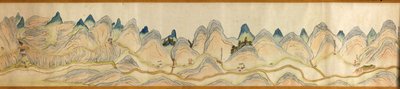 16 000. dostarczony. Zorientowany na północ w prawo. Relief pokazany obrazowo. Widok z lotu ptaka. Obejmuje rzekę Wei w Baoji Xian, Shanxi Sheng do Shu Dao na granicy Shanxi-Syczuan. Pokazuje osiedla, postoje, stacje, zajazdy, świątynie, przełęcze, walle autorstwa Arthur W. Hummel