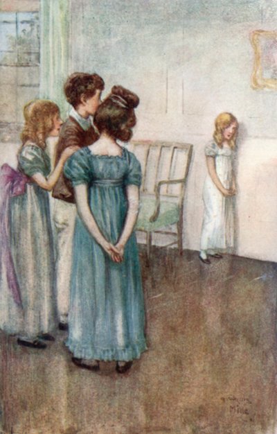Ilustracja do opactwa Northanger autorstwa Jane Austen autorstwa Arthur Wallis Mills