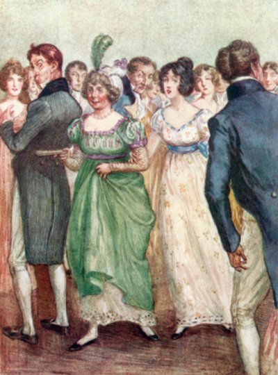Ilustracja do opactwa Northanger autorstwa Jane Austen autorstwa Arthur Wallis Mills