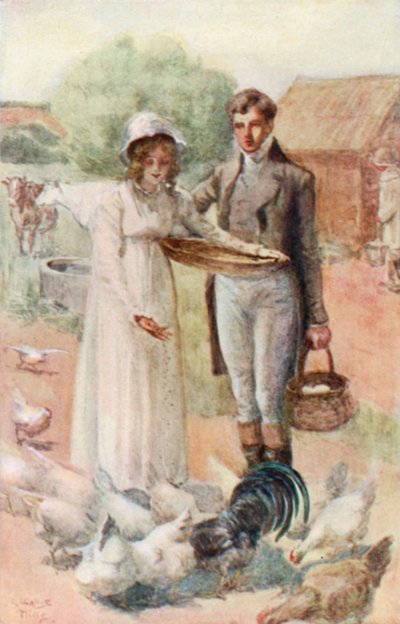Ilustracja do opactwa Northanger autorstwa Jane Austen autorstwa Arthur Wallis Mills