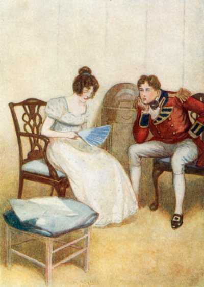 Ilustracja do Dumy i Uprzedzenia autorstwa Jane Austen autorstwa Arthur Wallis Mills