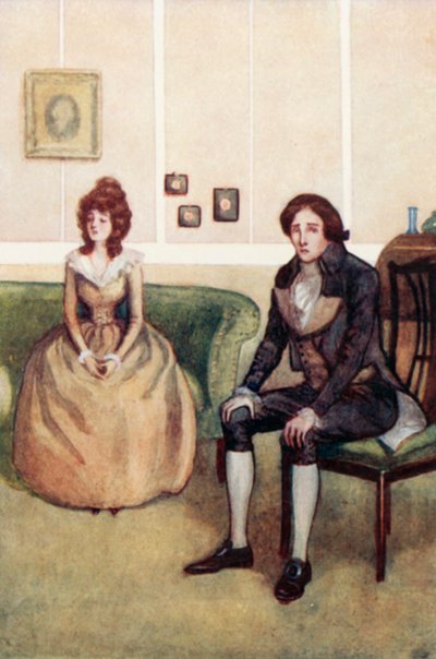 Ilustracja do rozsądku i wrażliwości autorstwa Jane Austen autorstwa Arthur Wallis Mills