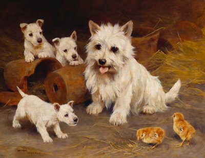 Przyjaciel czy wróg (olej na płótnie) autorstwa Arthur Wardle