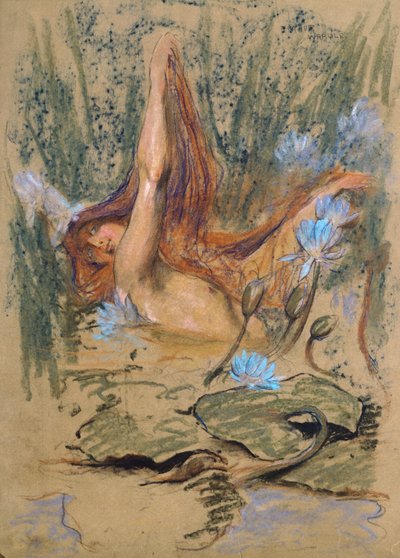 Nymphea, ok. 1890 (pastel, ołówek i akwarela na papierze) autorstwa Arthur Wardle
