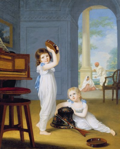 Emily i George Mason, c.1794-95 (olej na płótnie) autorstwa Arthur William Devis