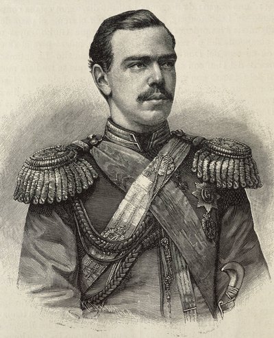 ALEKSANDER III (1845-1894). Car Rosji (1881-1894), syn i następca Aleksandra II. Rycina. autorstwa Artist Unknown