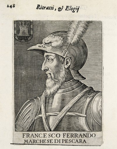 AVALOS, Fernando Francisco (1490-1546). Hiszpański generał. Ksylografia. HISZPANIA. MADRYT (WSPÓLNOTA AUTONOMICZNA). Madryt. Biblioteka Narodowa autorstwa Artist Unknown