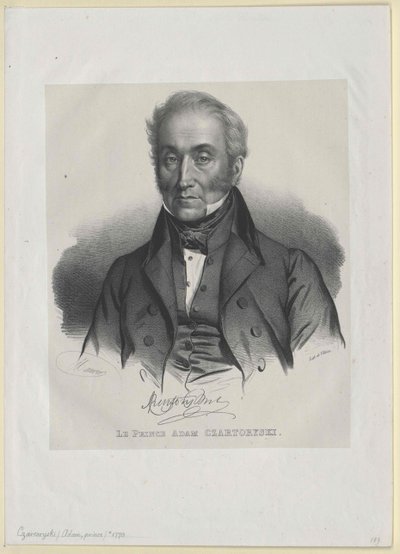Adam George count Czartoryski (print) autorstwa Artist Unknown