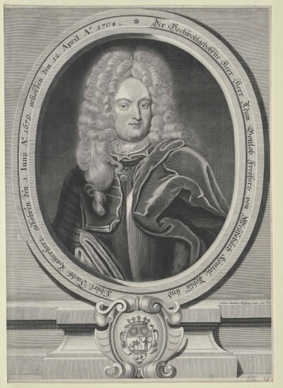 Adam Gottlob baron Meusebach (druk) autorstwa Artist Unknown