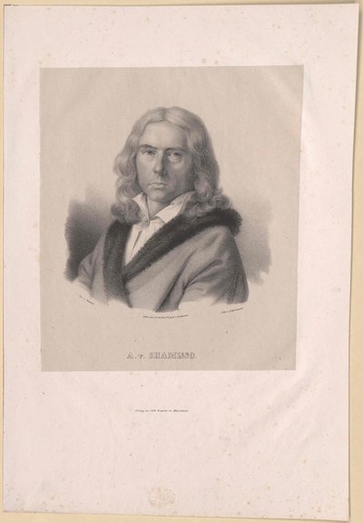 Adelbert von Chamisso (druk) autorstwa Artist Unknown