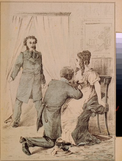 Alexandre Puschkin (1799-1837) (Litho) von Artist Unknown