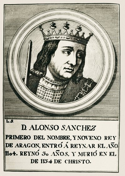 Alfons I, "wojownik" (1073-1134). Król Aragonii i Nawarry (1104-1134). autorstwa Artist Unknown