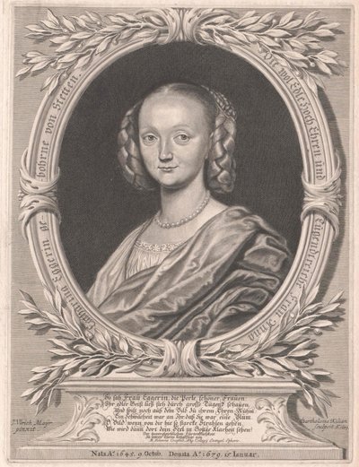 Anna Elisabeth von Stetten (druk) autorstwa Artist Unknown