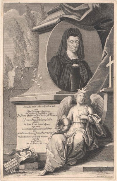 Anne Susanna Thomae (druk) autorstwa Artist Unknown