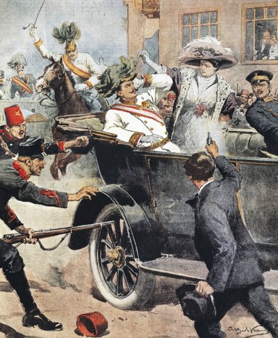 Arcyksiążę Franciszek Ferdynand i jego żona autorstwa Artist Unknown