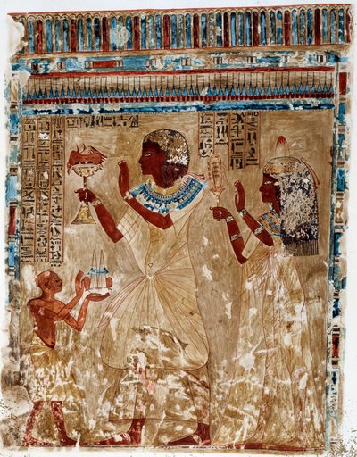 Sztuka Egiptu: stroje świąteczne. Symbolika kolegium z grobowca Nefer-Hotepa w Tebach autorstwa Artist Unknown