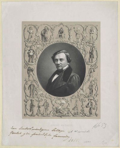 August Weihrauch (druk) autorstwa Artist Unknown