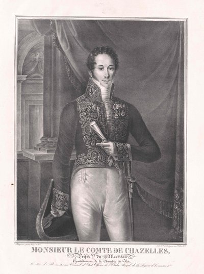 Augustin-Jean-Baptiste-Louis-Marie Comte Chazelles autorstwa Artist Unknown