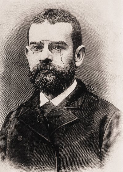 CLARIN, Leopoldo Alas y Urena, zwany także (1852-1901). Hiszpański pisarz. Rycina autorstwa Artist Unknown