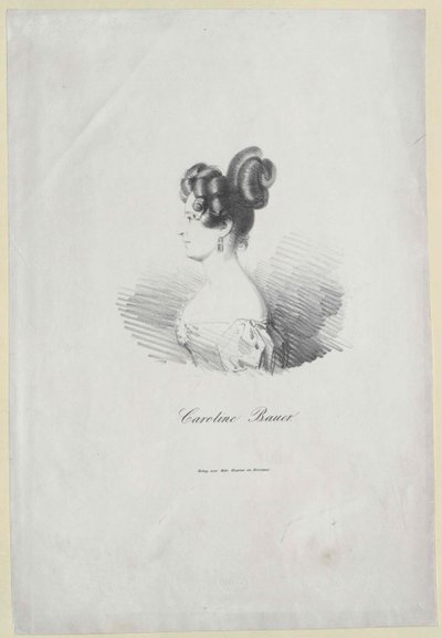 Caroline Bauer (druk) autorstwa Artist Unknown
