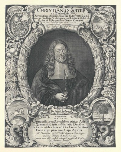 Christian Lorenz Adlershelm (w druku) autorstwa Artist Unknown