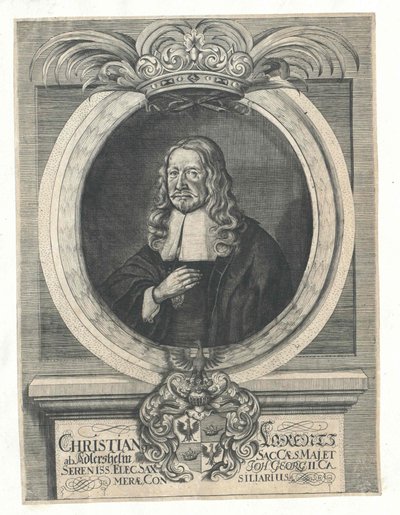 Christian Lorenz Adlershelm (w druku) autorstwa Artist Unknown