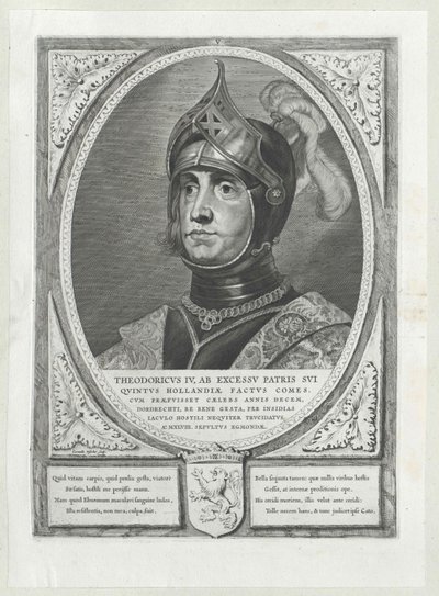 Hrabia Holandii Dietrich IV (druk) autorstwa Artist Unknown
