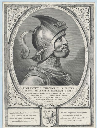 Hrabia Holandii Florencja I (druk) autorstwa Artist Unknown