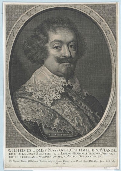 Hrabia Nassau-Siegen Wilhelm (druk) autorstwa Artist Unknown