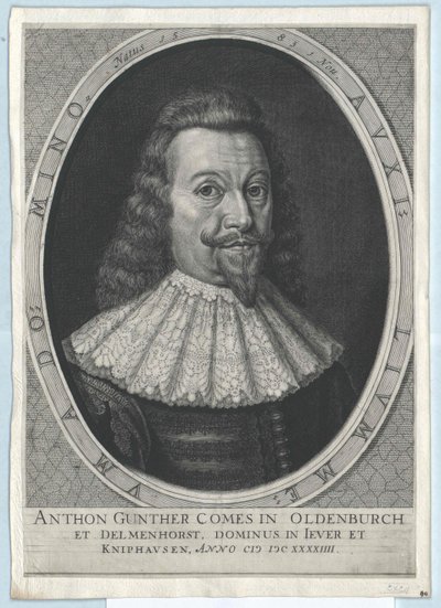 Hrabia Oldenburga Anton Guenther (druk) autorstwa Artist Unknown