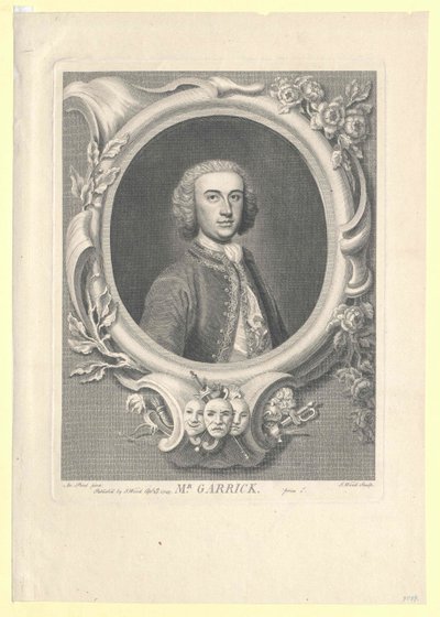 David Garrick autorstwa Artist Unknown