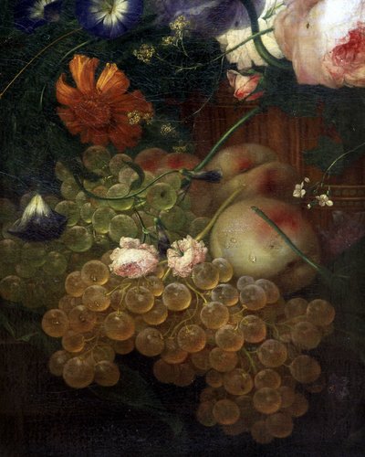 Szczegół martwej natury (olej na płótnie) autorstwa Artist Unknown