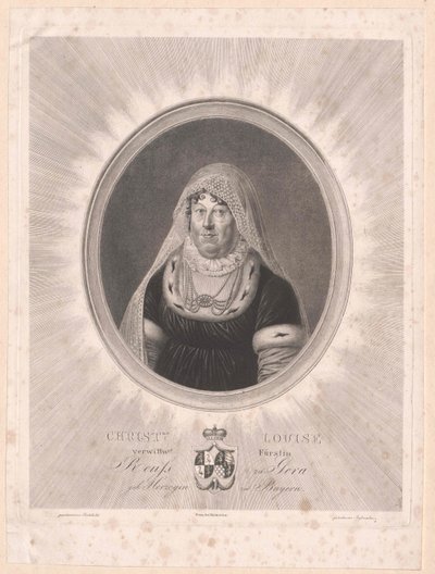 Księżna Bawarii Louise (druk) autorstwa Artist Unknown