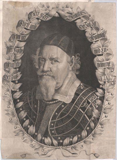 Książę Brunszwiku-Wolfenbuettel August Młodszy (druk) autorstwa Artist Unknown