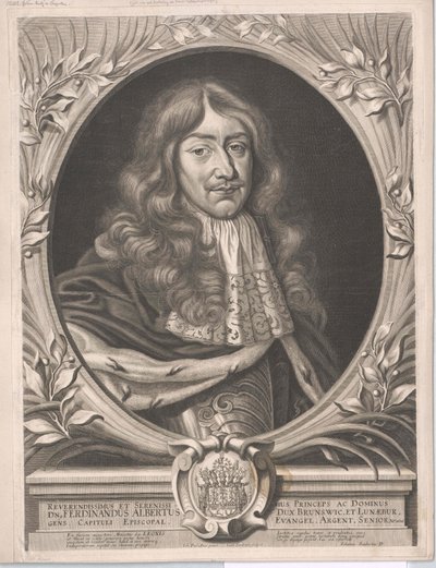 Książę Brunszwiku-Wolfenbuettel Ferdynand Albert II (druk) autorstwa Artist Unknown