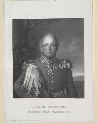 Książę Cambridge Adolf Fryderyk autorstwa Artist Unknown